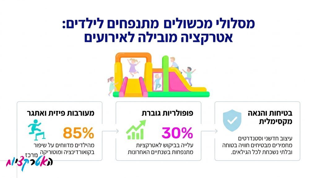 ילדים נהנים על מתנפחי נינג'ה באירוע יום הולדת
