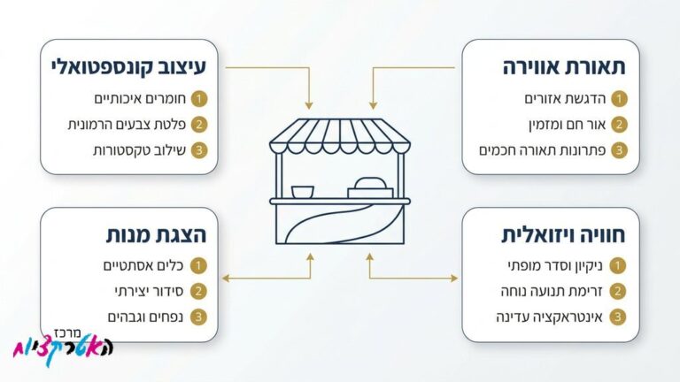 דוכן מזון מעוצב באירוע ערב