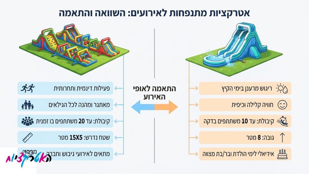 מסלול מכשולים מתנפח ענק לאירועי חברה ובר מצווה