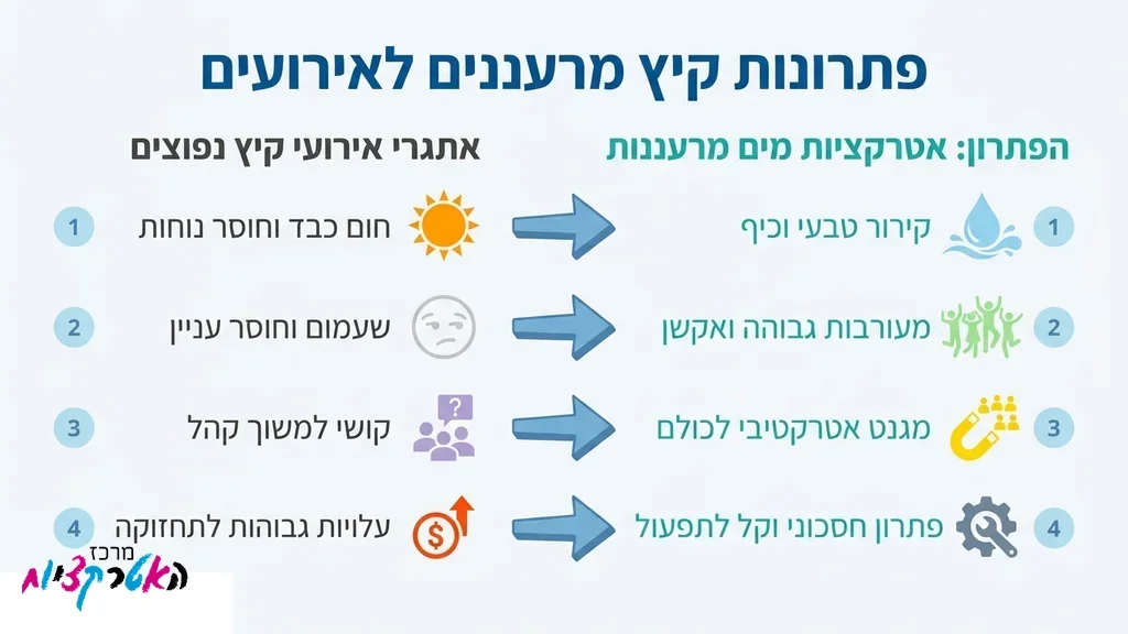 מגלשת מים מתנפחת ובריכה לאירועי קיץ