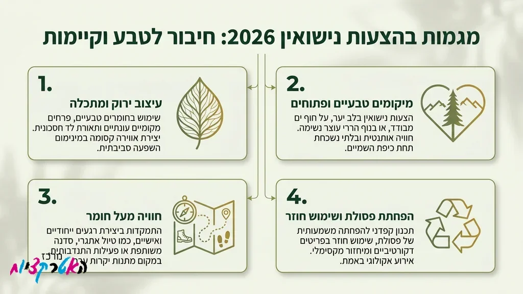 עיצוב חדשני להצעת נישואין בחיק הטבע עם אלמנטים ירוקים
