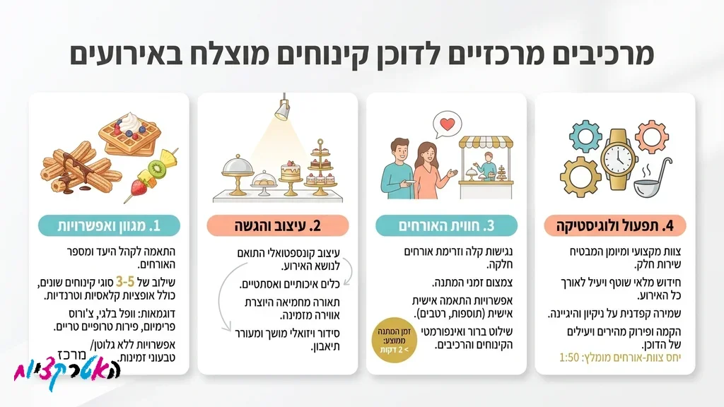 עמדת קינוחים מתוקה ויוקרתית