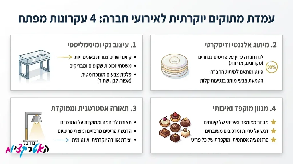 עיצוב אלגנטי של בר מתוקים לאירוע עסקי