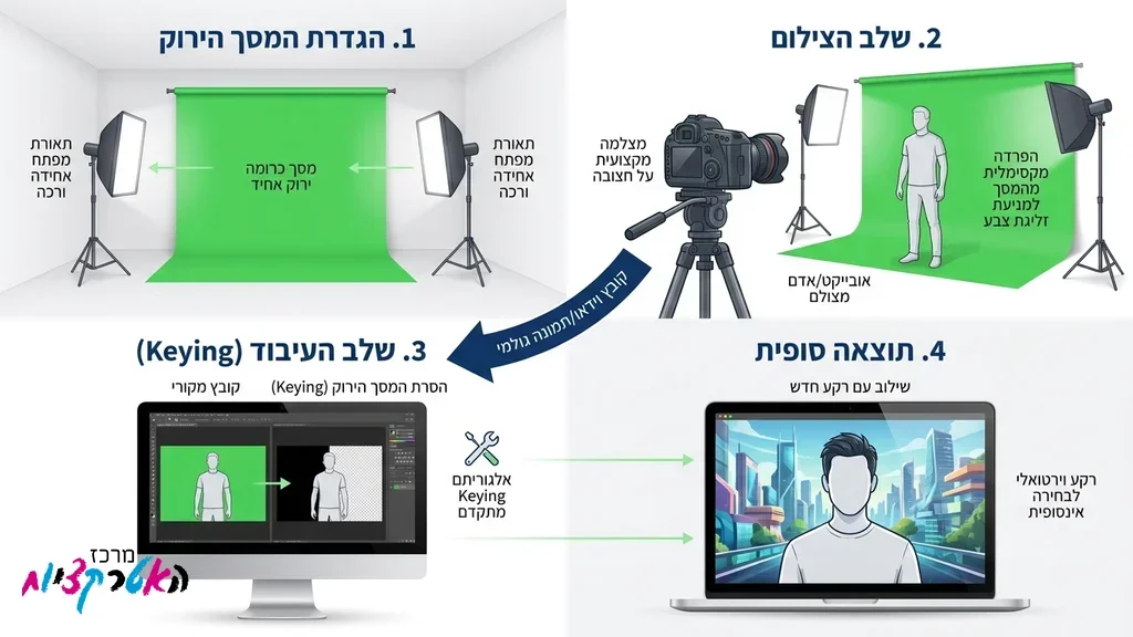 עמדת צילום מסך ירוק מקצועית לאירועים