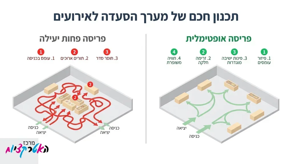 סידור אסטרטגי של עמדות מזון באירוע חוץ