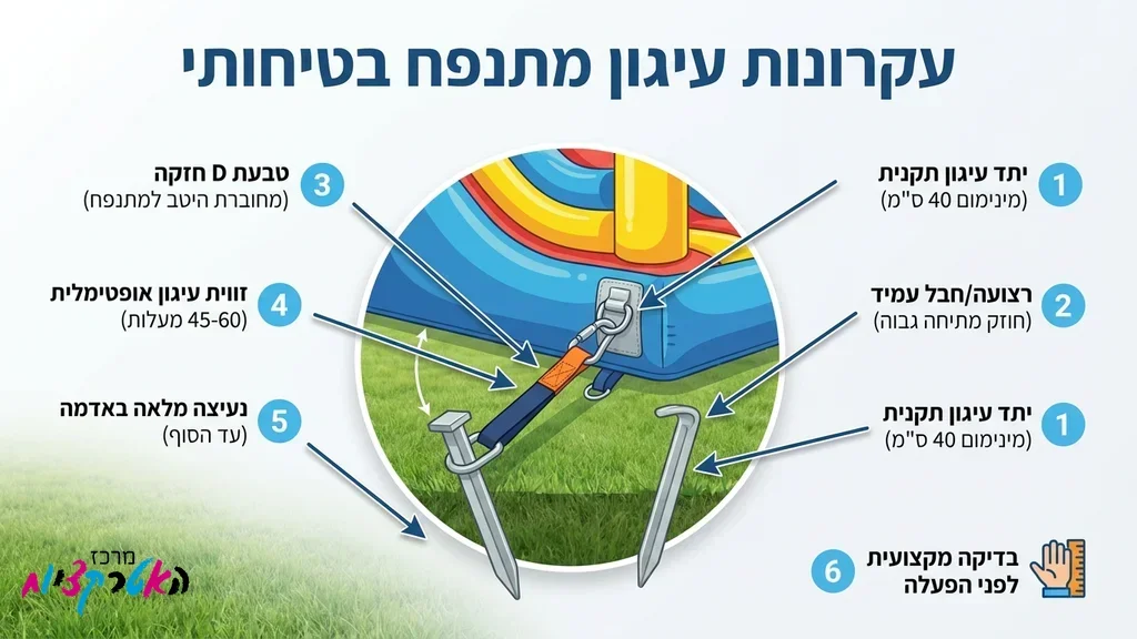 מפעיל מקצועי בודק בטיחות מתקן מתנפח