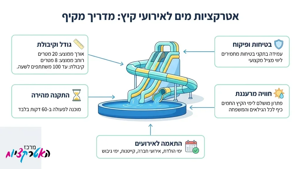 מגלשת מים ענקית מתנפחת לאירועי קיץ