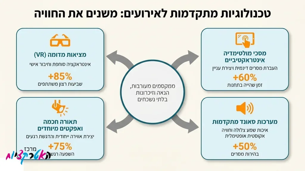 ילדים משחקים בעמדות מולטימדיה ומשקפי מציאות מדומה באירוע