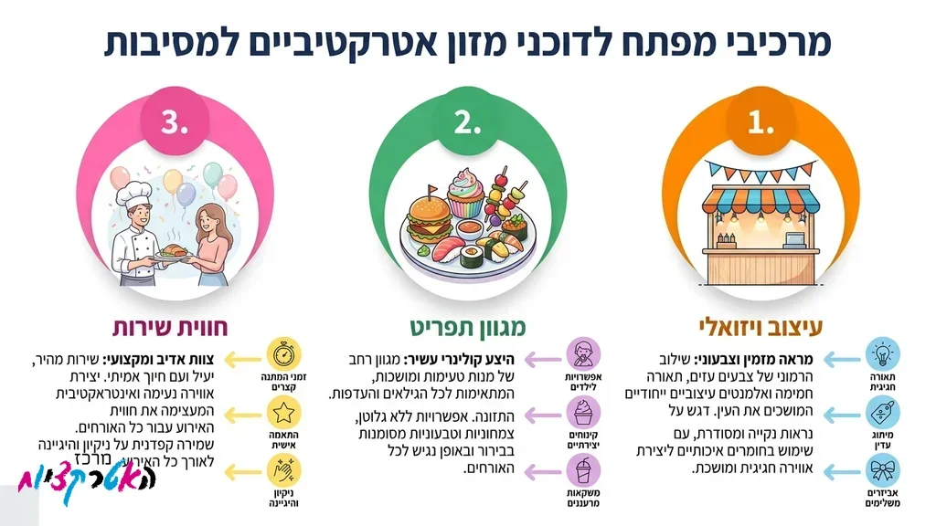 דוכני מזון לימי הולדת מעוצבים