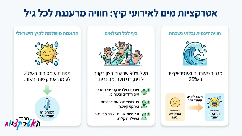 ילדים נהנים על מתנפח מים צבעוני באירוע קיץ